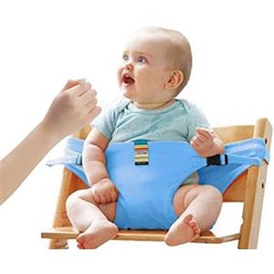 Lychee seggiolini di sicurezza per bambini con cinghie, cintura di sicurezza per seggiolino da alimentazione portatile per viaggi/casa/ristoranti/shopping (Blu)