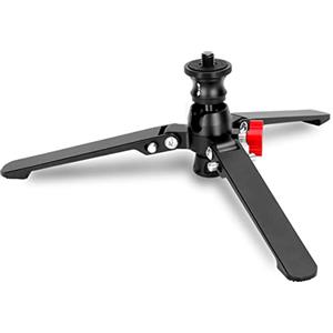 Koolehaoda DZ-221 - Mini treppiede universale da 3 piedi monopiede con vite da 0,95 cm per monopiede con testa a sfera per fotocamera DSLR, carico massimo 15 kg