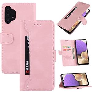 CASAFUNY Cover per Samsung Galaxy A13 4G Custodia, Completa Protettiva Case in PU Pelle Flip Caso Magnetica Cover Portafoglio Custodia per Samsung Galaxy A13 4G, Rosa