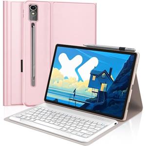 IVEOPPE Cover Tastiera Lenovo Idea Tab Pro 12.7 Pollici 2025, Custodia Tastiera Italiano Bluetooth Staccabile per Lenovo Xiaoxin Pad Pro 12,7 2025, Rosa