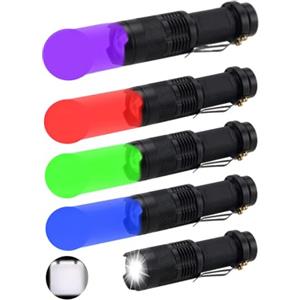LIAISIMI Torcia LED Luce da lavoro multifunzione Mini torcia portatile 3 modalità Torcia pieghevole Ideale per il campeggio, l'escursionismo, la visione notturna (5, 5 color)
