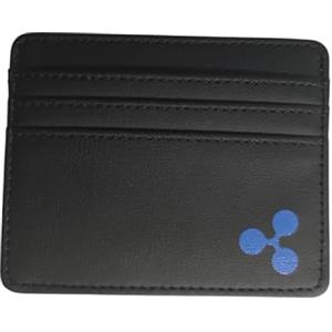 Generico PORTAFOGLIO UOMO CON 3 SLOT PORTA CARTE DI CREDITO E 1 TASCA INTERNA PER MONETE O BANCONOTE-COLORE NERO-WALLET SLIM XRP RIPPLE