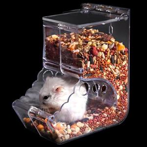 YANJINGHE Distributore automatico di cibo per criceti, Acrilico Trasparente, Mangiatoia per Criceti Automatica, Hamster Feeder, Alimentatore Automatico a Gravità, per Criceti, Scoiattoli e Altri Piccoli Animali