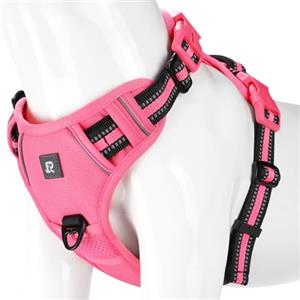 Ruoxzzsu Pettorina Cane No-pull Pettorina Cane con Manico Imbracatura Riflettente Traspirante, Robusta Pettorina Cane Taglia Piccola per Camminare, Addestrare Le Passeggiate