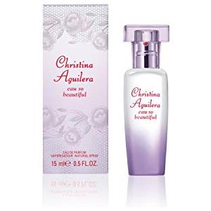 Christina Aguilera Eau so Beautiful Eau de Parfum, Profumo Femminile, con Note di Foglie di Violetta Schiacciate, Gardenia, Magnolia e Sandalo, Profumo per Donna, 15 ml