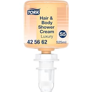 Tork Crema doccia shampoo per corpo e capelli Luxury Mini, S5, compatibile con dispenser per sapone Tork, 3 prodotti in 1, 8 flaconi da 525 ml, 425662