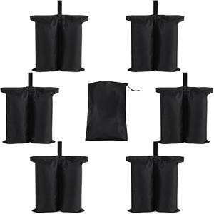 YELAIYEHAO 6 sacchetti per pesi per tenda a baldacchino pop-up con piedini ponderati con 1 sacchetto di sabbia (grande, 6 pezzi + borsa)