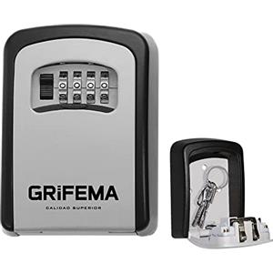 GRIFEMA Cassetta di Sicurezza per Chiavi, Cassaforte Portatile, 4 Cifre [Exclusiva Amazon]