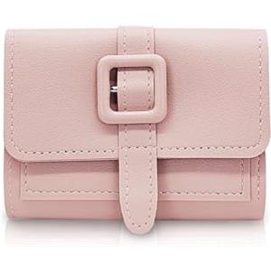 AfitLulu Portafoglio da Donna in Pelle PU - Piccolo e Slim Con Finestra ID, Scomparto Multicarte e Portafoglio Corto