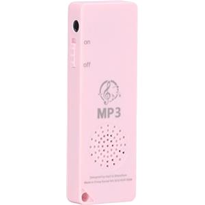 Cuifati Lettore MP3 Lettore MP3 Portatile per Bambini, Lettore Musicale All'aperto Walkman per Lo Sport, Registrazione Musicale con Scheda di Memoria 64 GB(Rosa)