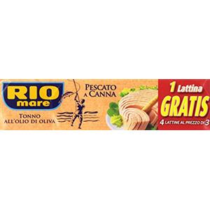 Rio Mare Tonno all'Olio di Oliva, 4 Scatole da 80 G - 320 gr