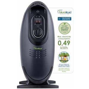 Bastilipo - MR-ECOFLUID-9 - Mini radiatore ecologico con H2O Natural Liquid, potenza 900 W, 9 elementi riscaldabili, c/termostato, colore nero.