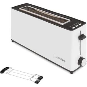 Bastilipo - Firefox - AB900 - Tostapane - Tostapane Lungo per due fette da 900 W di potenza - Funzione scongelamento - Vassoio raccoglibriciole (2130)