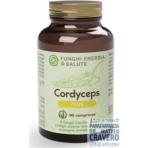 FUNGHI ENERGIA & SALUTE Cordyceps Plus - Integratore Alimentare con Cordyceps Sinensis - 90 Compresse per il Benessere delle Vie Aeree