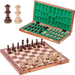 SQUARE GAME SQUARE - Scacchi da Torneo Professionale n. 5 Mogano + 2 x Dame - Scacchiera in Legno - Gioco degli Scacchi Staunton 5