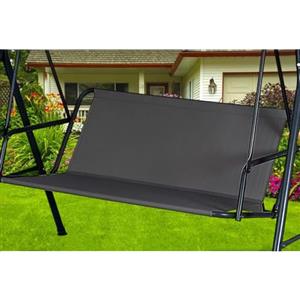 ZHMIZHAM Coprisedile da Giardino per Dondolo, Copriseduta di Ricambio per Dondolo da Giardino, Coprisedili per Altalena da Giardino Tessuto Oxford 600D (115 * 48 * 48cm,Schwarz)