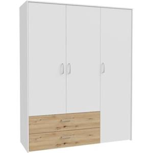 FORTE SMARTROOM - Armadio moderno 94, 1 anta, in legno laminato, 94,1 x 215 x 94,1 cm (larghezza x altezza x profondità)