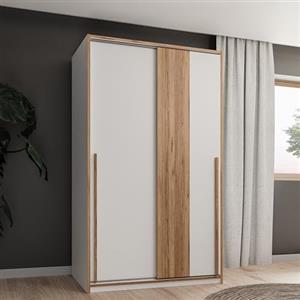 FORTE SMARTROOM - Armadio 120 a 2 ante in legno di quercia, 2 ante, 118,8 cm di larghezza x 215 cm di altezza x 57,4 cm di profondità