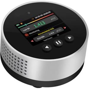 CHNADKS Rilevatore di Radon RM65, Allarme Intelligente, USB-C, Display Chiaro, Dati Storici, Proteggi la Tua Famiglia dal Gas Radon in Casa, Cantina, Scuola, Ufficio e Ambienti Sotterranei