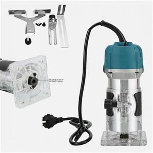 Topolenashop Rifilatore Fresatrice Verticale Elettrica 950 W 11.000 RPM con Regolazione Velocità Fresatrice Palmare Rifilatore per Legno 6mm Fresa a una Mano per Bordi Lavorazione del Legno VP10801