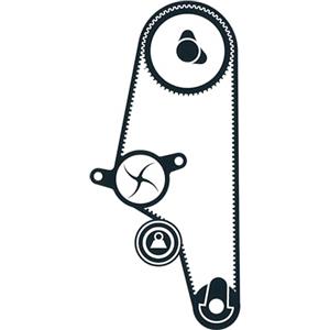 SKF VKMC 01107 Kit Tendicinghia con Pompa Acqua - Include Cinghia di Distribuzione, Tendicinghia e Pompa Acqua