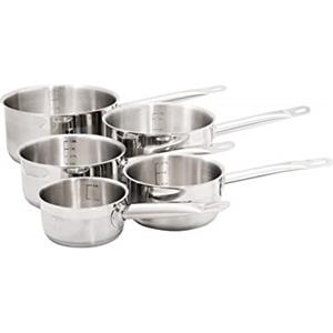 BAUMALU 344200 - Batteria a 5 pentole in acciaio inox Gastronomia, per tutti i piani cottura, induzione