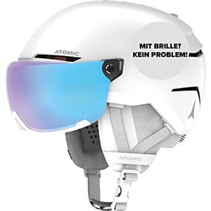 ATOMIC Savor Visor Stereo, Ski Helmet Unisex-Adult, White, 51/55 cm