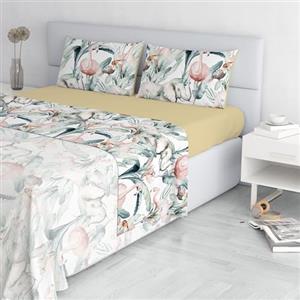 Italian Bed Linen FASHION Completo Letto made in italy, microfibra, Denny, Matrimoniale