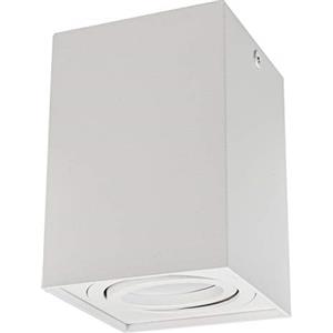 Maclean MCE 426W per Lampadine LED GU10 Max.40W Plafone Orientabile Faretto da Soffitto Diversi Colori e Forme IP20 Spot Moderno (Bianco, 1x Plafoniera Quadrata)