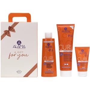 A ALAMA Alama Cofanetto Curl Kit Shampoo Per Capelli Ricci 300 ml Districante Per Capelli Ricci 300 ml e Fluido Modellante Per Capelli Ricci 50ml