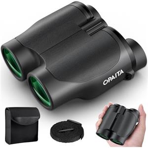 opaita Binocolo 20 x 32 per adulti e bambini, ad alta potenza, con visione nitida, binocolo compatto con vista confortevole, piccolo binocolo ad alta definizione per bird watching, crociera, viaggi, caccia,