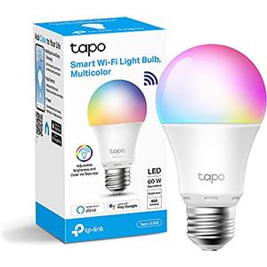 Tapo L530E Lampadina WiFi Intelligente LED Smart Multicolore, E27, Compatibile con Alexa e Google Home, 806 lumen, 9W(Equivalente 60 W), Controllo Remoto tramite APP Tapo