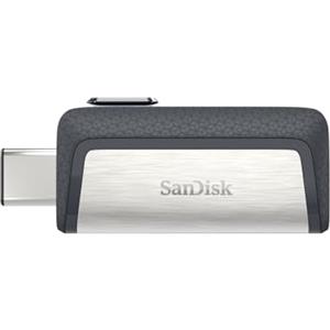 Sandisk Ultra Dual USB Drive Type-C 64 GB, USB 3.1 Type C, Nero/Argento