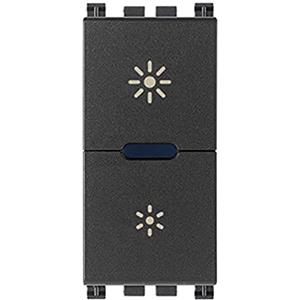Vimar 19135.1 Arké Dimmer Regolatore Master 230V Universale incandescenza, CFL 1 e lampade, LED per individuazione al Buio, Grigio