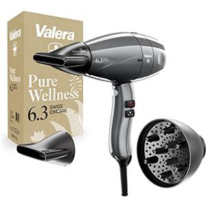 Valera, Swiss Ioncare 6.3, Asciugacapelli Professionale, Phon Leggero e Silenzioso con Ionizzatore, 3 Livelli di Temperatura, Funzione Aria Tiepida, Cavo Anti-Attorcigliamento, 2000 W, Swiss Made