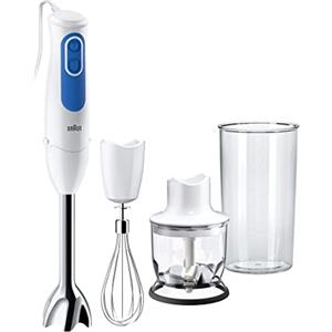 Braun MultiQuick3 MQ3025 Spaghetti, 5 ANNI DI ASSISTENZA, Minipimer Frullatore ad Immersione, Dotato di minitritatutto da 350ml, frusta a filo in acciaio inox e bicchiere graduato da 600ml, 700 watt