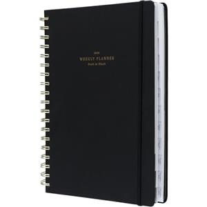 Kokonote: Agenda da tavolo 2025 Back to Black, Agenda settimanale 21 x 25 cm da Agosto 2024 a Dicembre 2025, Weekly Planner 2025 Olympia, Agenda Planner Settimanale Scrivania