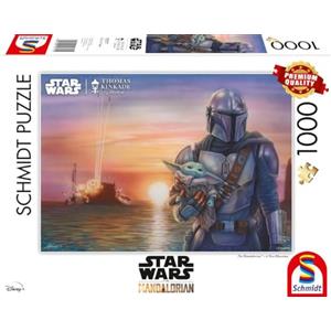 Schmidt Spiele 57377 Thomas Kinkade, Lucas Film, The Mandalorian, A New Direction, Puzzle da 1000 pezzi, Cartone, Multicolore, normale