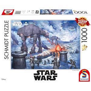 Schmidt Spiele 59952 Thomas Kinkade, Lucas Film, Star Wars, The Battle of Hoth, 1000 Piece Jigsaw Puzzle, Multicolore