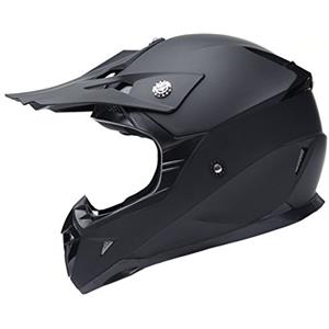 YEMA Casco Motocross Integrale Motard Downhill - YEMA YM-915 Caschi Moto Cross Integrali DH ECE Omologato Donna Uomo, Nero Opaco, L