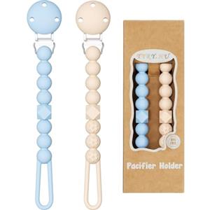 TYRY.HU Catenella Portaciuccio Porta in Silicone per Bambini,Clip per Ciuccio in un Unico Pezzo,Succhietto Clip Bambine Ragazzi 2 Pezzi Massaggiagengive Baby Regalo