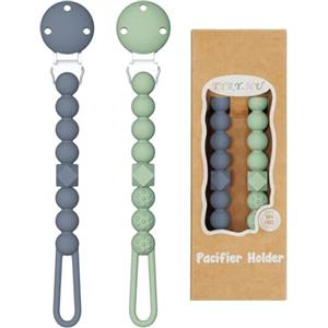 TYRY.HU Catenella Portaciuccio Porta in Silicone per Bambini,Clip per Ciuccio in un Unico Pezzo,Succhietto Clip Bambine Ragazzi 2 Pezzi Massaggiagengive Baby Regalo