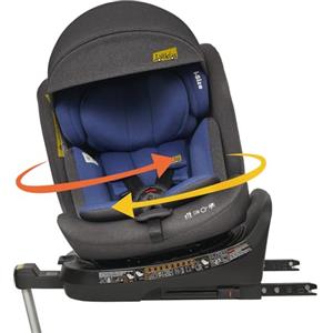 Jovikids i-Size seggiolino auto 0-36 kg, 360° Girevole seggiolino auto con Isofix e Gambe di Supporto 40-150cm dalla Nascita a Circa 12 anni