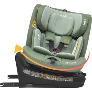 Jovikids i-Size 360° Girevole Seggiolino Auto 0-36 kg, Seggiolino Isofix Top Tether, ECE R129/E4 40-150cm dalla Nascita a Circa 12 anni
