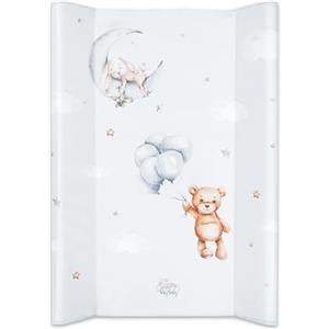 Totsy Baby Fasciatoio neonato 70x47 cm - universale portatile materassino rigido a cuneo tappetino per cassettiera lavatrice e tavolo lavabile e impermeabile Motivo orsacchiotto B