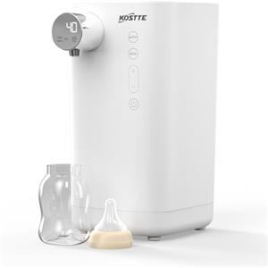 KOSTTE Preparatore di Biberon, Scaldabiberon, Bollitore elettrico bollitore acqua elettrico, Scaldabiberon istantaneo, Funzionamento Rapido con una sola mano, Sistemi Termostatici Intelligenti, 1.5L