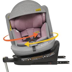 Jovikids i - Size Seggiolino Auto 0-36 Kg, 360° Girevole Seggiolino Auto con Isofix e Gambe di Supporto 40-150cm dalla Nascita a Circa 12 anni