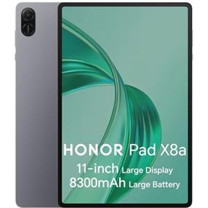 HONOR Pad X8a Tablet 128GB Storage (Espandibile a 1Tb) 8300mAh,11 Pollici 90Hz Display con Protezione,Qualcomm SD 680,Wi-Fi/Android 14,Grigio