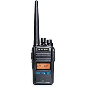 Midland Arctic, Ricetrasmettitore Marino VHF, con Microfono, 57 Canali di Memoria Personalizzabili, Squelch Digitale a 10 Livelli, Display LCD, Batteria al Litio, IP67