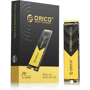 ORICO M2 NVMe SSD 4TB Con Dissipatore, PCIe 4.0 x4, Fino a 7000MB/s, SLC Cache 3D NAND, Interno M.2 2280 per PS5, PC Desktop e Laptop-O7000